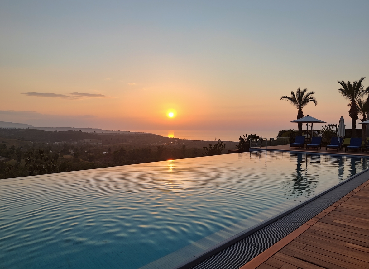 Sunrise deck illustration for Vlixaroxax pool mornings